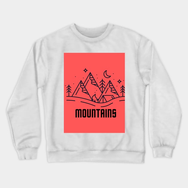 Designed for mountain and nature lovers Crewneck Sweatshirt by designs lovers